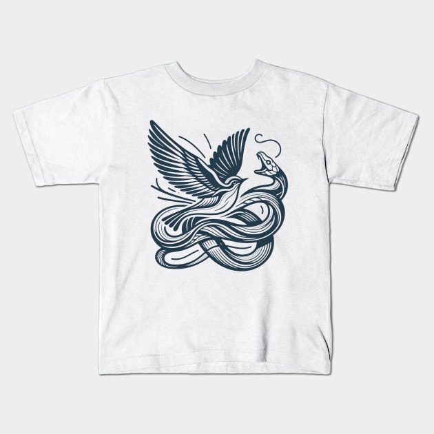 Ballad of Songbirds & Snakes Kids T-Shirt by Retro Travel Design